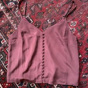 Madewell cranberry silk camisole